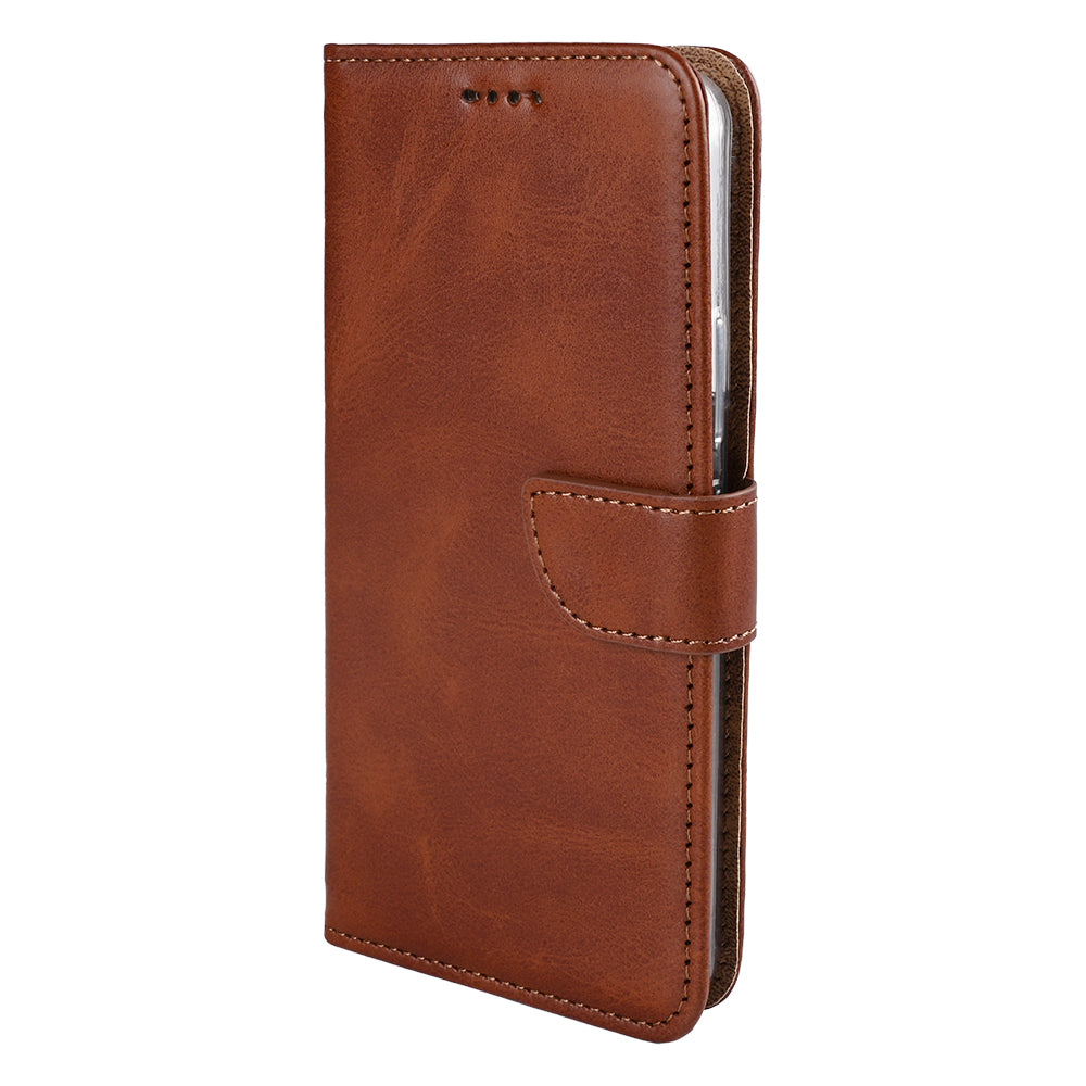 Rixus Bookcase For Samsung Galaxy S22 5G Brown