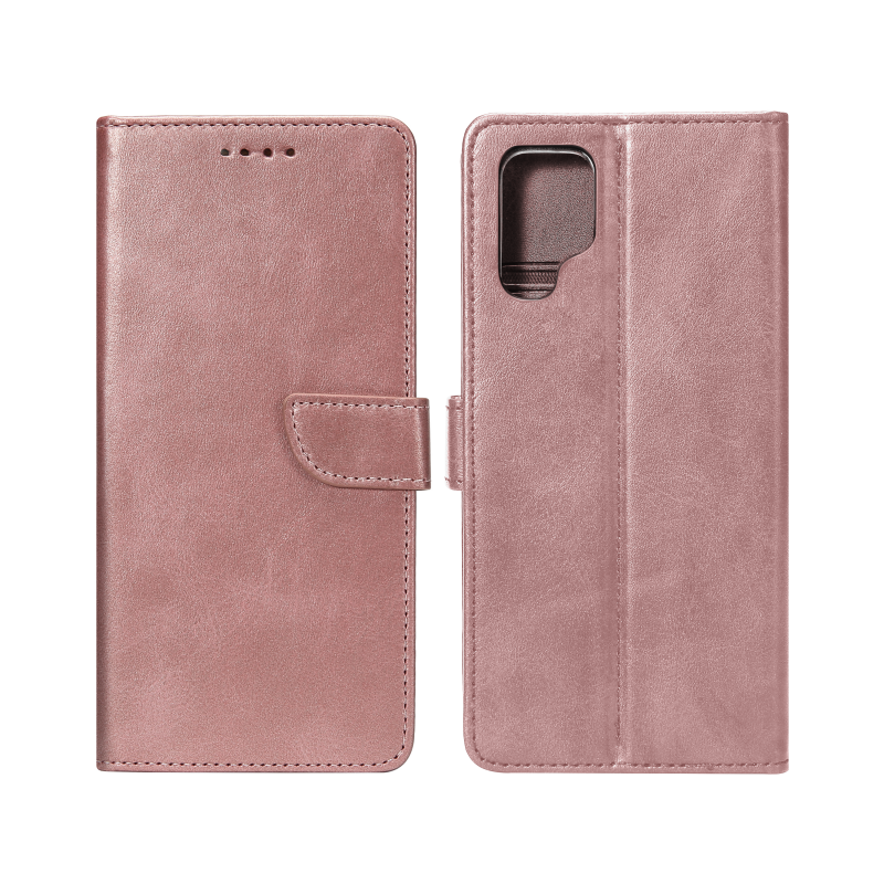 Rixus Bookcase For Samsung Galaxy S22 Ultra 5G Pink
