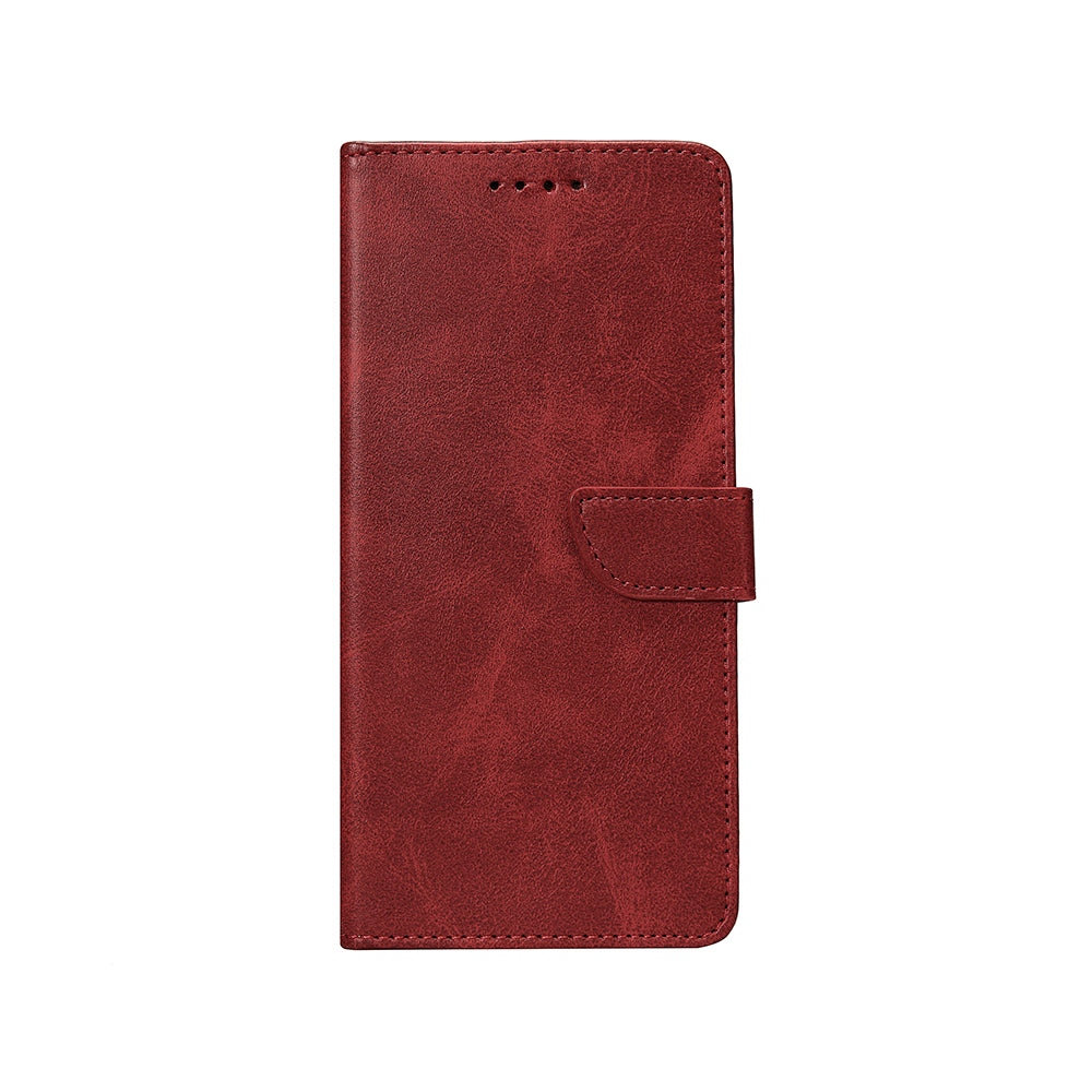 Rixus Bookcase For Samsung Galaxy S9 Plus Dark Red