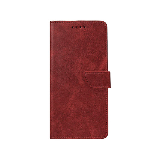 Rixus Bookcase For Samsung Galaxy S9 Plus Dark Red