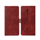 Rixus Bookcase For Samsung Galaxy S9 Plus Dark Red