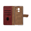 Rixus Bookcase For Samsung Galaxy S9 Plus Dark Red