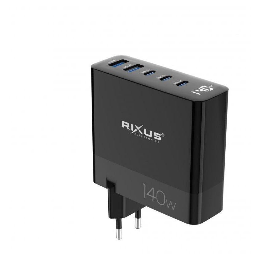 Rixus RX110 PD Gan Charger 140W Black