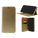 Rixus Bookcase For Apple iPhone 11 Pro Max Gold