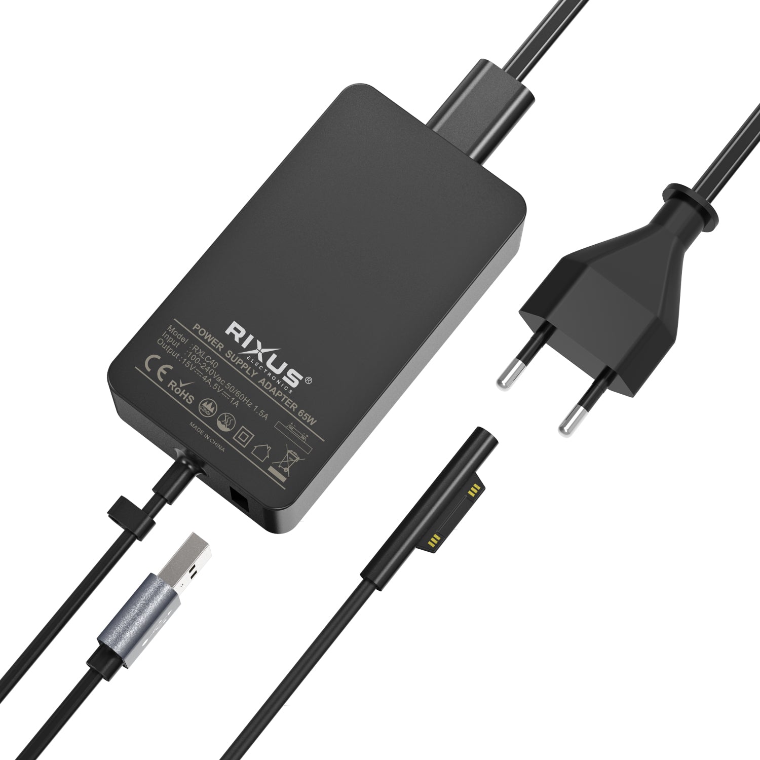 Rixus RXLC40 Microsoft Surface Charger 65W