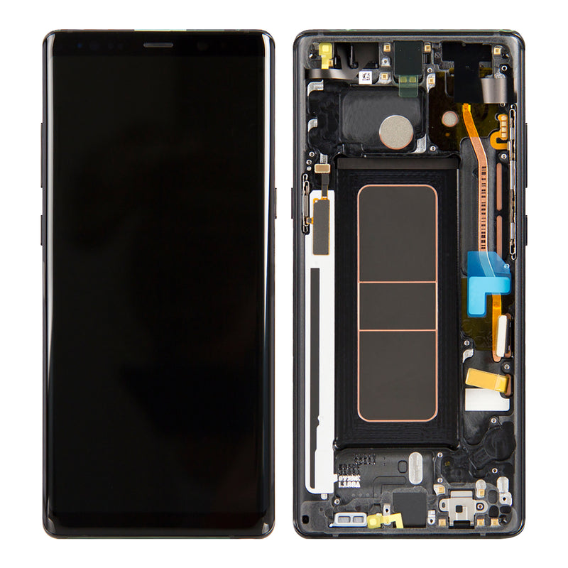 Samsung Galaxy Note 8 N950F Display And Digitizer With Frame Midnight Black Service Pack