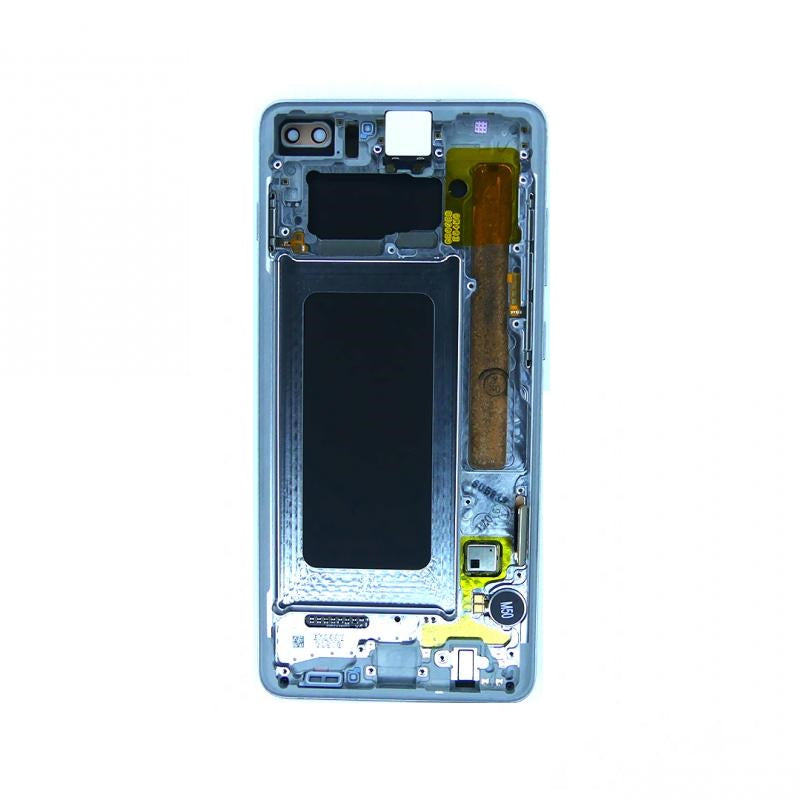 Samsung Galaxy S10 Plus G975F Display And Digitizer With Frame Prism White Service Pack