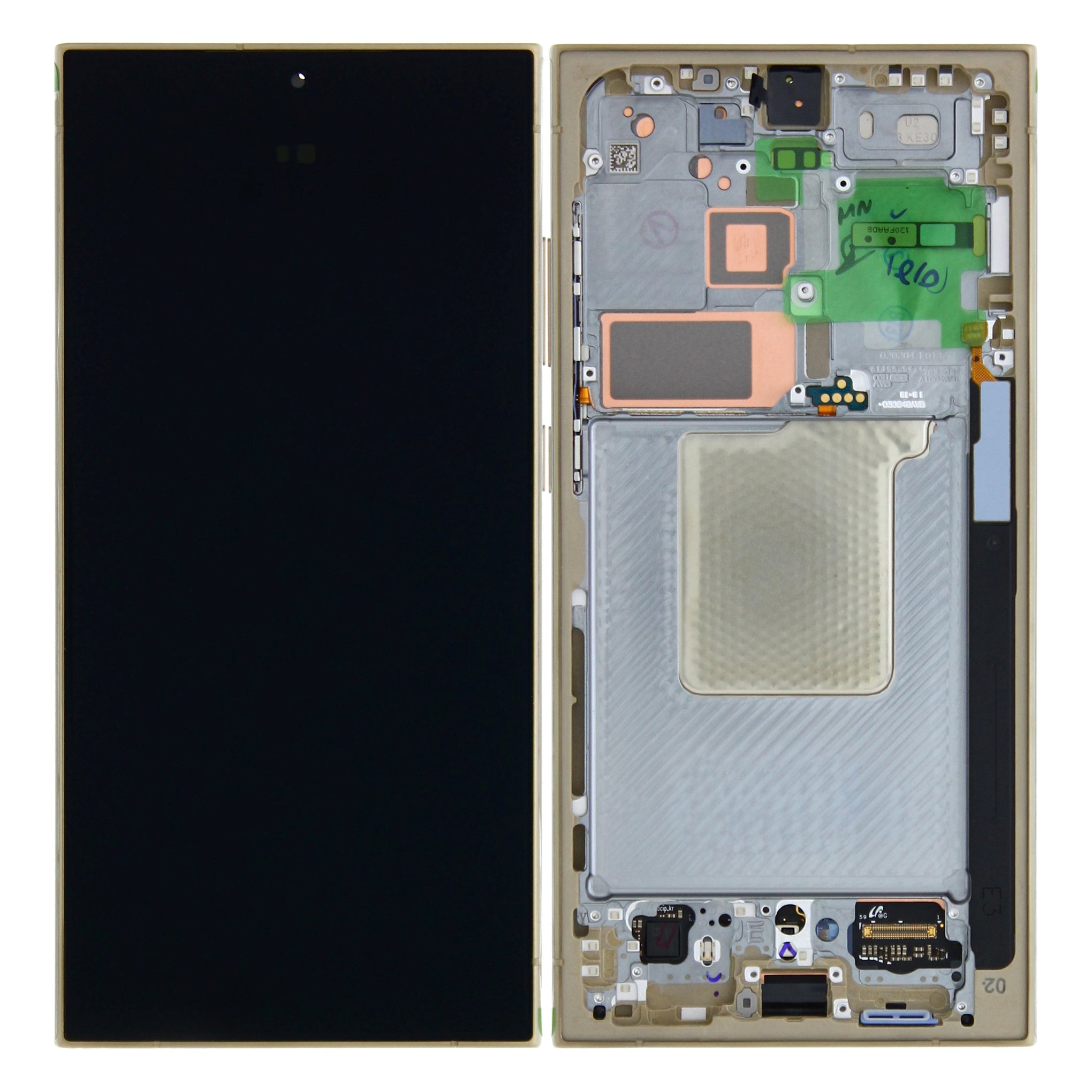 Samsung Galaxy S24 Ultra S928 Display And Digitizer With Frame Titanium Yellow Pre-Assembled