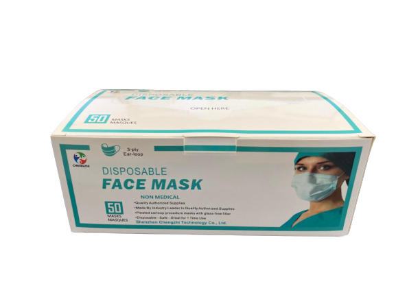 3PLY Facemask - 3 layers design non-medical Chengzhi 50 pcs