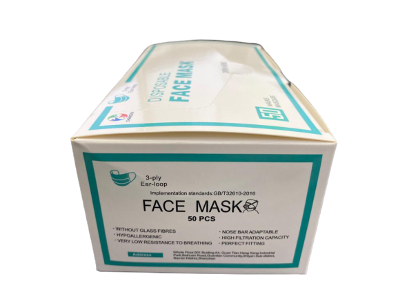 3PLY Facemask - 3 layers design non-medical Chengzhi 50 pcs