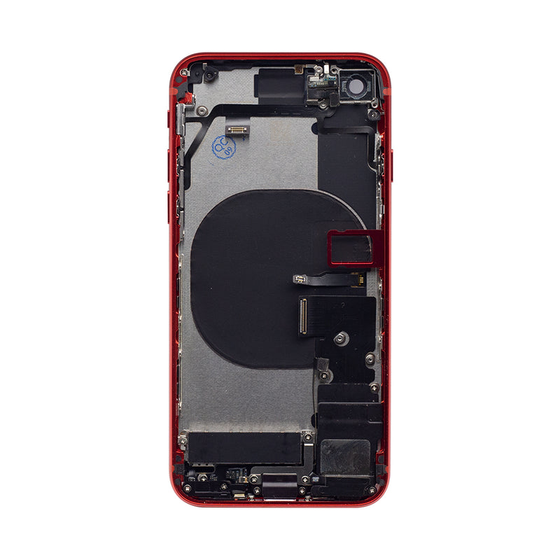 For iPhone 8 Complete Housing Incl All Small Parts Without Battery and Back Camera RED