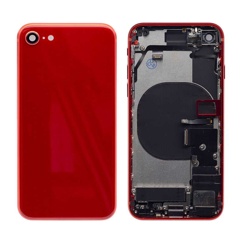 For iPhone 8 Complete Housing Incl All Small Parts Without Battery and Back Camera RED