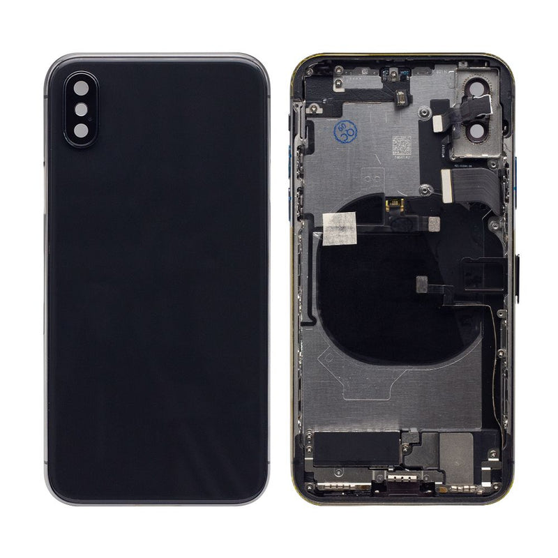 For iPhone X Complete Housing Incl All Small Parts Without Battery and Back Camera (Black)