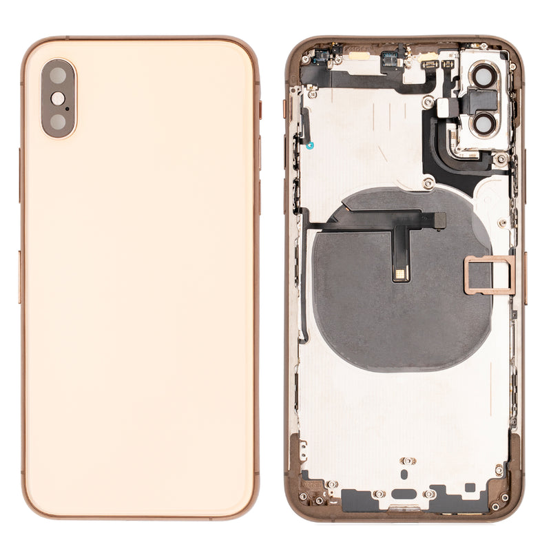 For iPhone XS Complete Housing Incl All Small Parts Without Battery and Back Camera (Gold)
