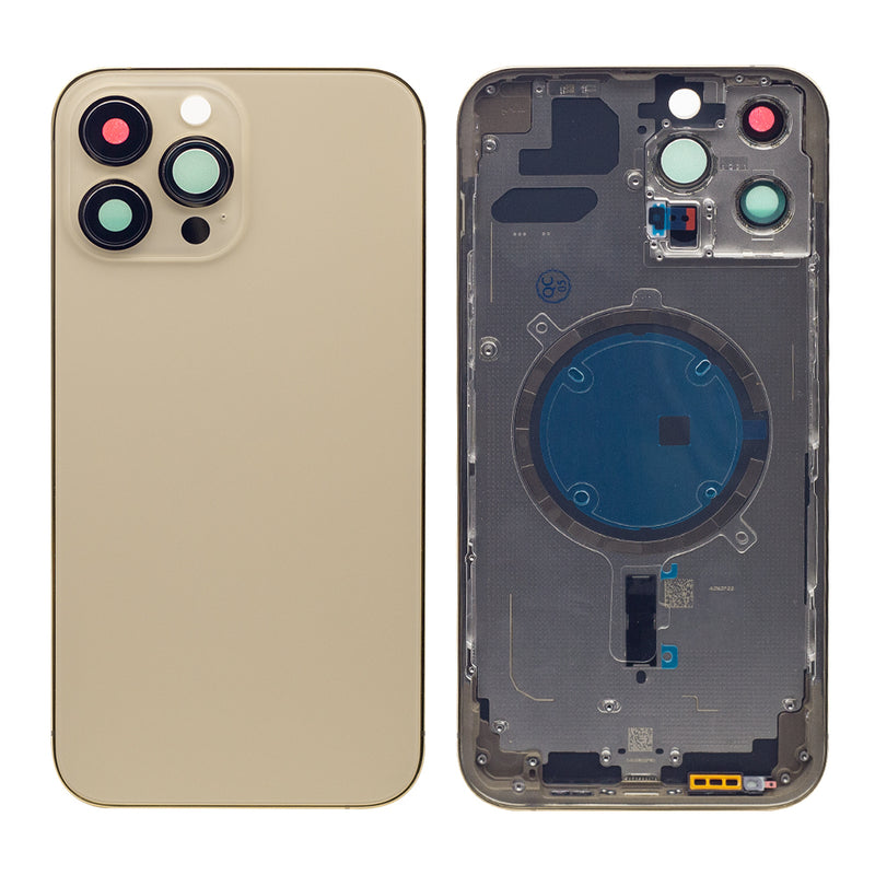 For iPhone 13 Pro Max Back Housing Only Frame And Extra Glass Gold