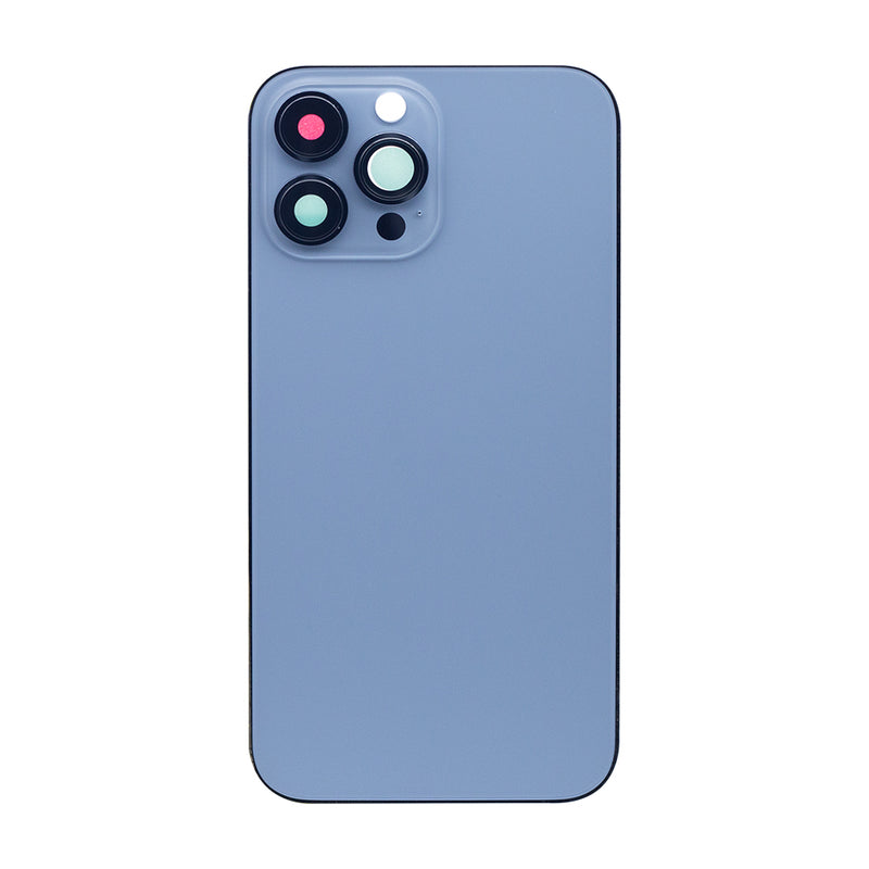 For iPhone 13 Pro Max Back Housing Only Frame And Extra Glass Sierra Blue