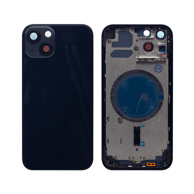 For iPhone 13 Back Housing Only Frame And Extra Glass Midnight