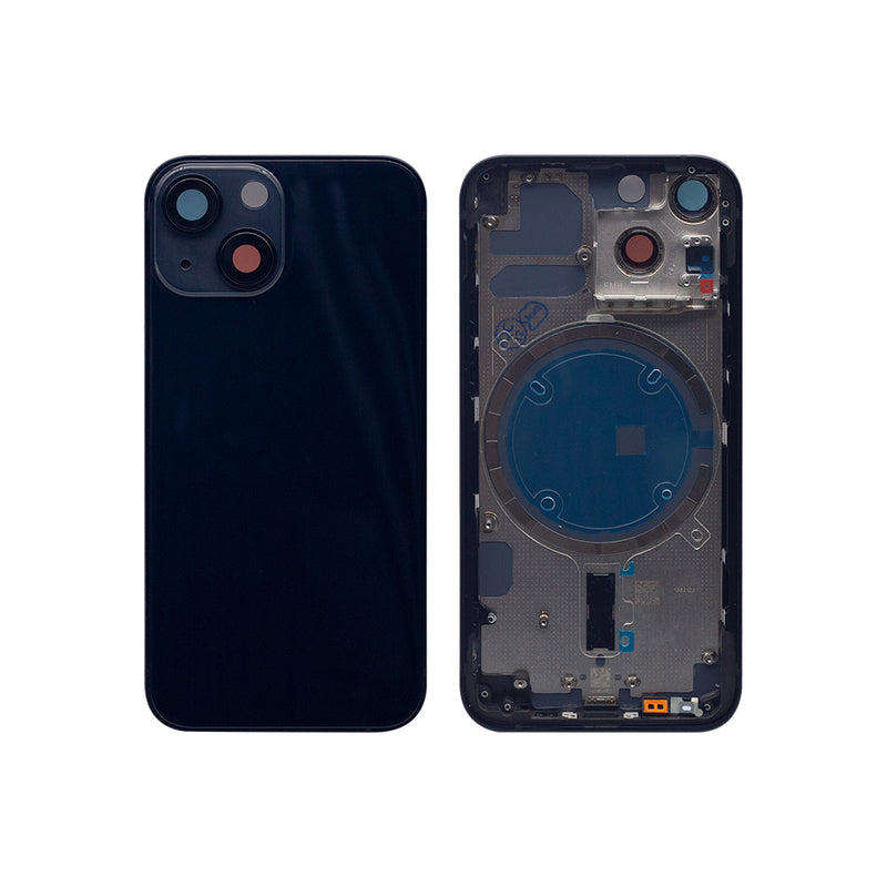 For iPhone 13 Mini Back Housing Only Frame And Extra Glass Midnight