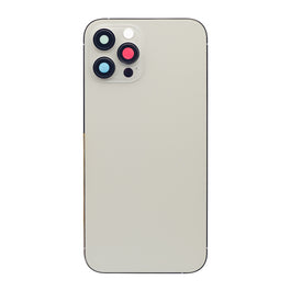 For iPhone 12 Pro Max Back Housing Only Frame And Extra Glass Silver