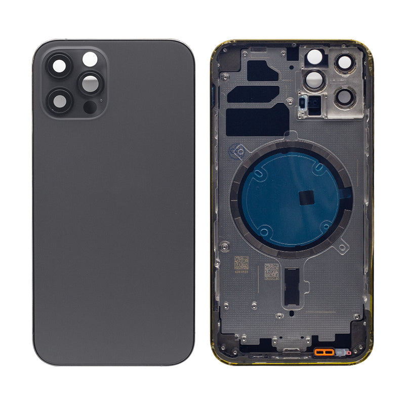 For iPhone 12 Pro Back Housing Only Frame And Extra Glass Graphite