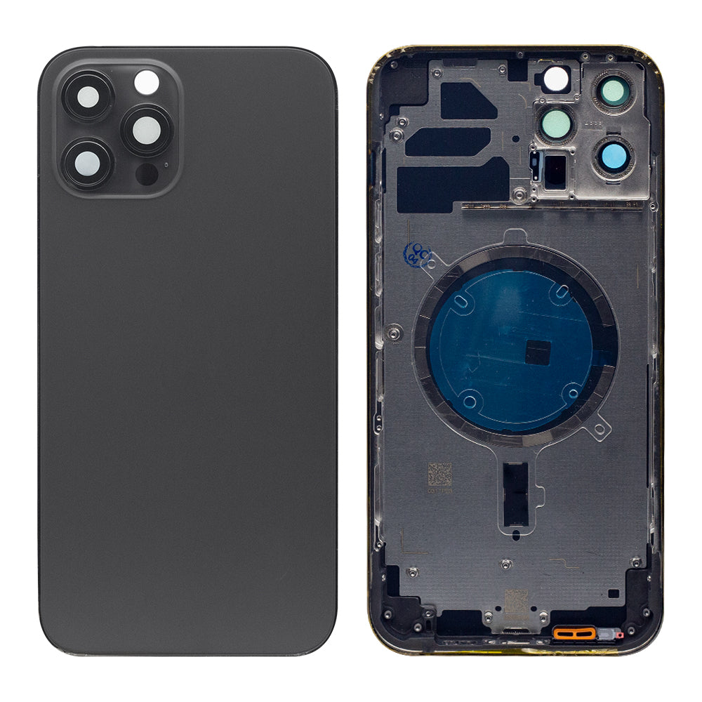 For iPhone 12 Pro Max Back Housing Only Frame And Extra Glass Graphite